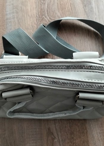 Gri Kadın Çapraz Askılı Günlük Çanta - Görsel 3