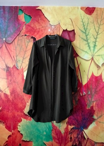 Koyu Yeşil Uzun Kollu Gömlek Tunik - Görsel 2