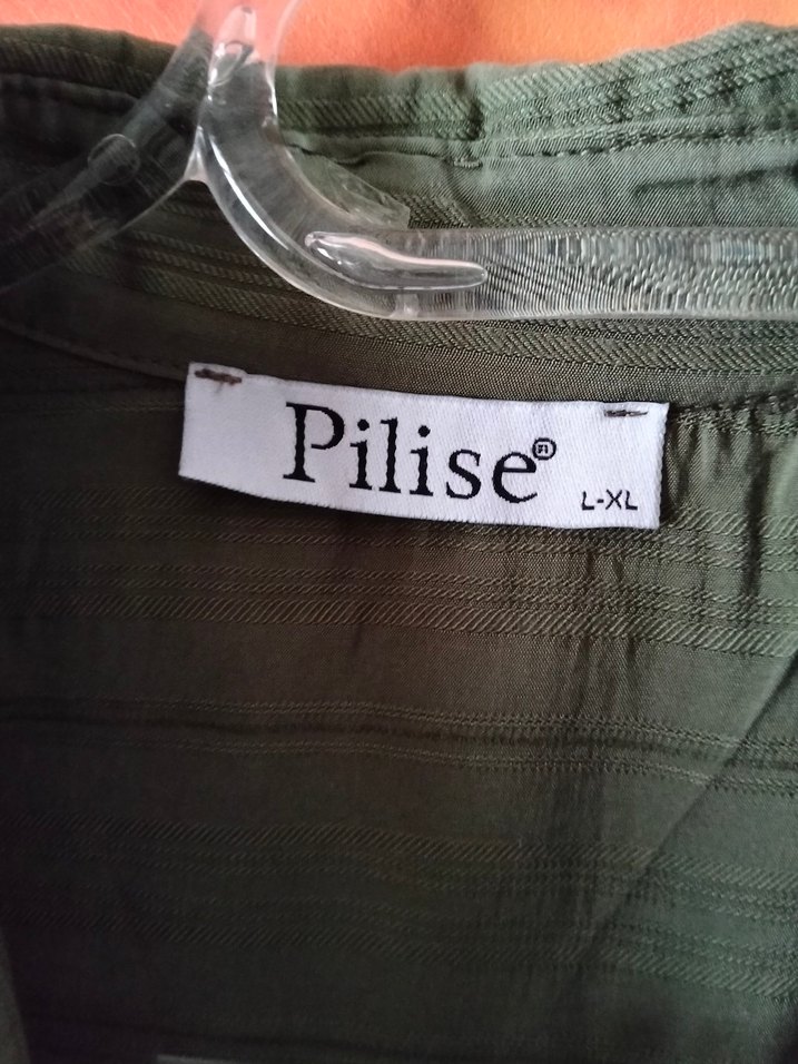 Uzun Kollu, Düğmeli Keten Kadın Gömlek Tunik - Görsel 4