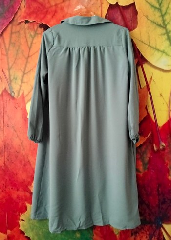 Su Yeşili Düğmeli Tunik - Görsel 3