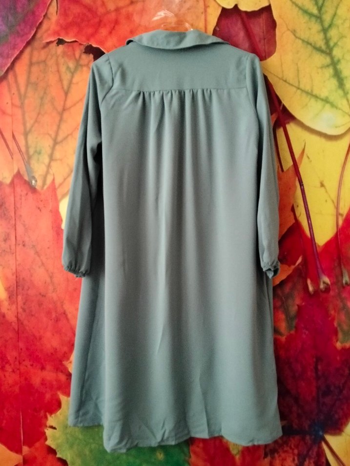 Su Yeşili Düğmeli Tunik - Görsel 3