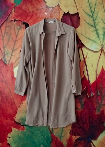 Uzun Kollu Bej Bohem Kadın Tunik - Görsel 2