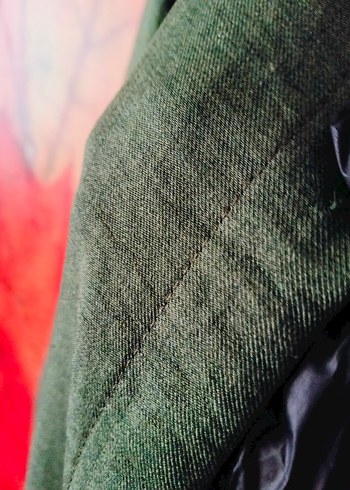 Düğmeli koyu Yeşil Uzun Tunik - Görsel 5