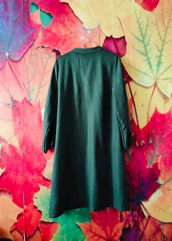 Düğmeli koyu Yeşil Uzun Tunik - Görsel 3