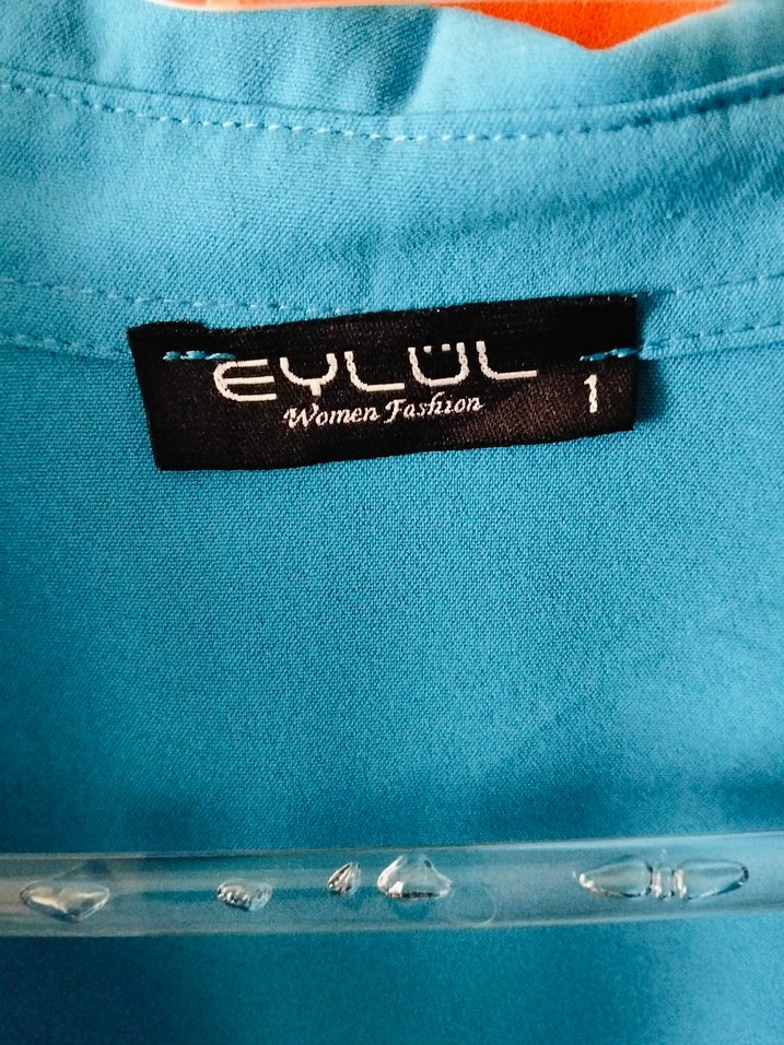 Uzun Turkuaz Kadın Tunik - Görsel 5