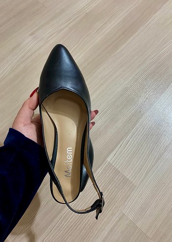 Siyah Stiletto Topuklu Kadın Ayakkabı - Görsel 2