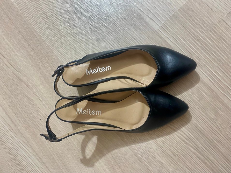 Siyah Stiletto Topuklu Kadın Ayakkabı - Görsel 4