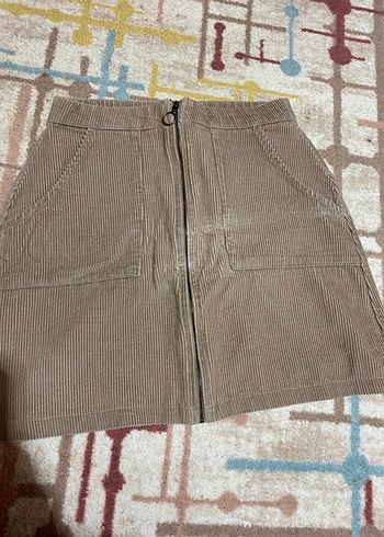 Fermuarlı  Bej Keten Kadın Pantolon - Görsel 3