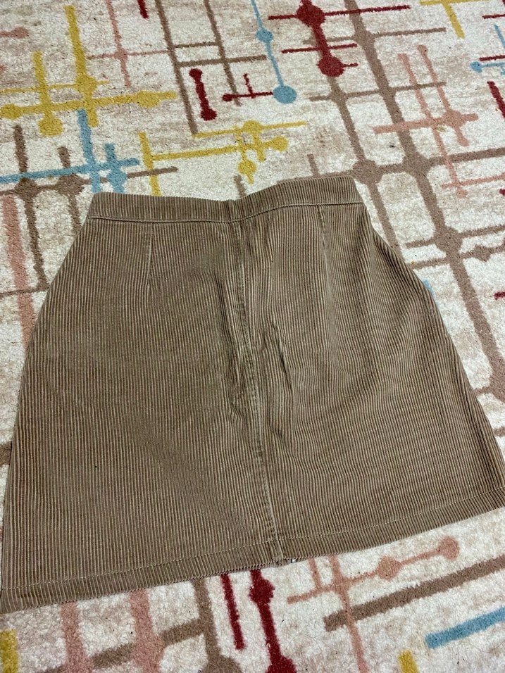 Fermuarlı  Bej Keten Kadın Pantolon - Görsel 2