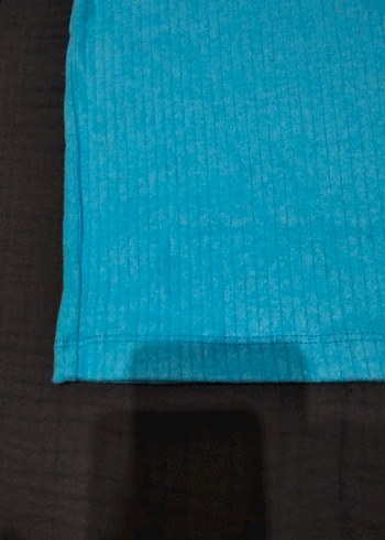 Erkek Çocuk Turkuaz BoğazlıDüğmeli Kazak - Görsel 3