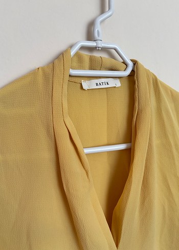 V Yaka Yazlık Ofis Bluz - Görsel 2