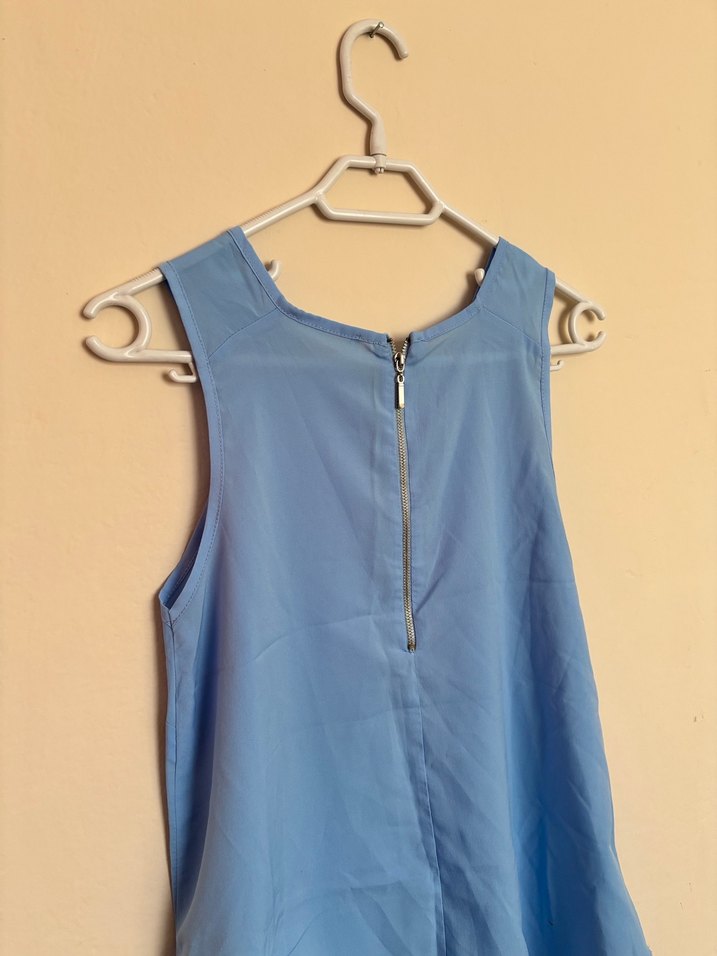 Bisiklet Yaka Askılı Ofis Bluz - Görsel 3