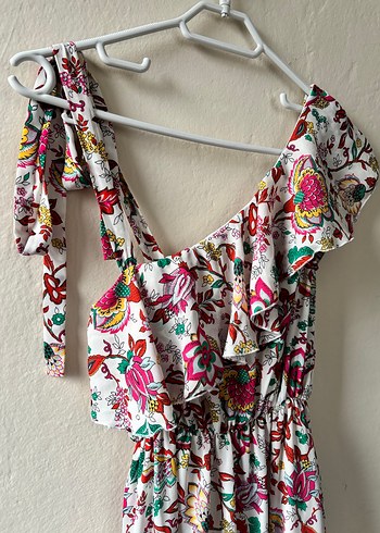 DEFACTO Çiçek Desenli Uzun Elbise - Görsel 2