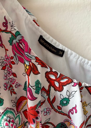 DEFACTO Çiçek Desenli Uzun Elbise - Görsel 3