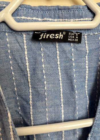 Mavi Düğmeli Kadın Gömlek - Görsel 2