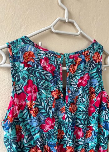 V Yaka Yazlık Uzun Elbise - Görsel 3