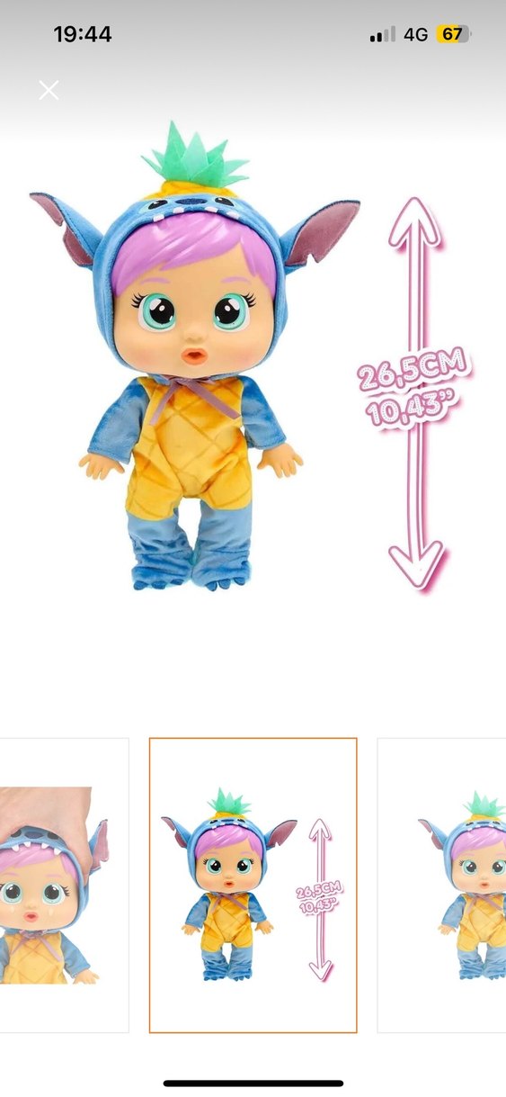 Cry Babies loving care stitch bebek - Görsel 2