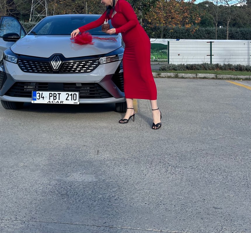 Kırmızı V Yaka Strappy Midi Elbise - Görsel 2