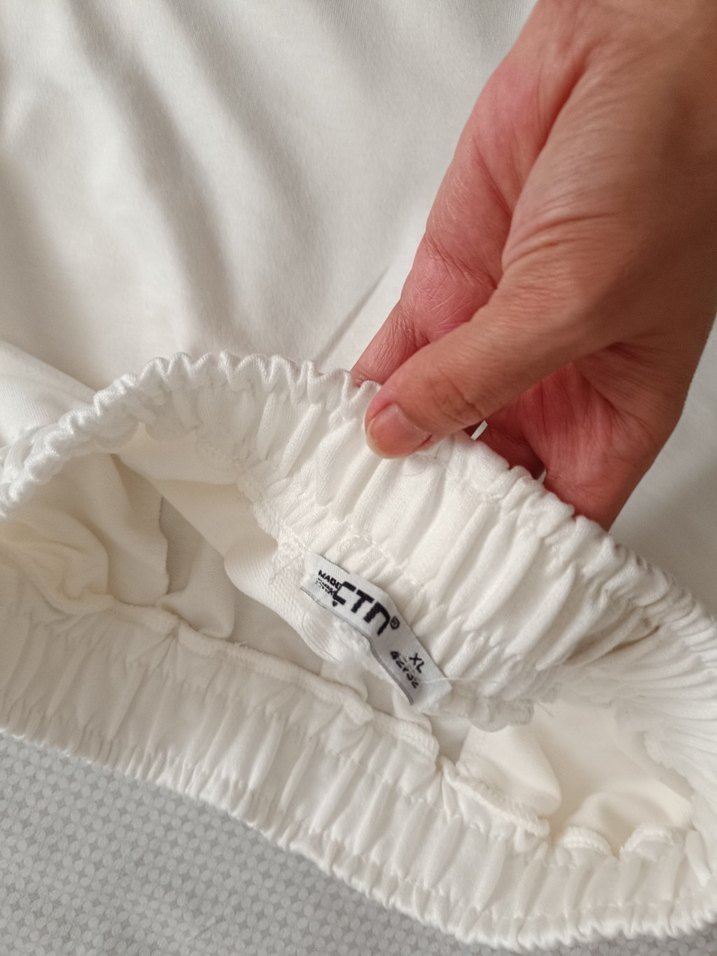 Beyaz Tensel Mini Şort - Görsel 3