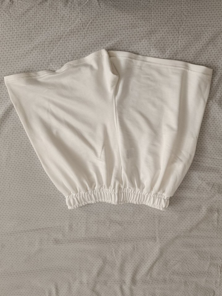 Beyaz Tensel Mini Şort - Görsel 2