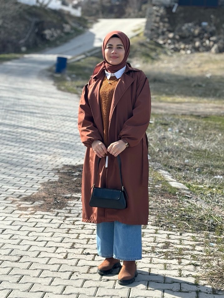 Kemerli Camel Midi Deri Trençkot - Görsel 2