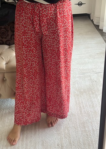 Renkli Bohem Kadın Midi Kumaş Pantolon - Görsel 2