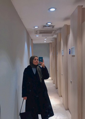 Siyah Uzun Kadın Yün Kaban - Görsel 5