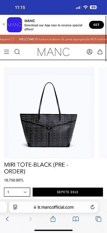 Manc Miri ToTe Çanta