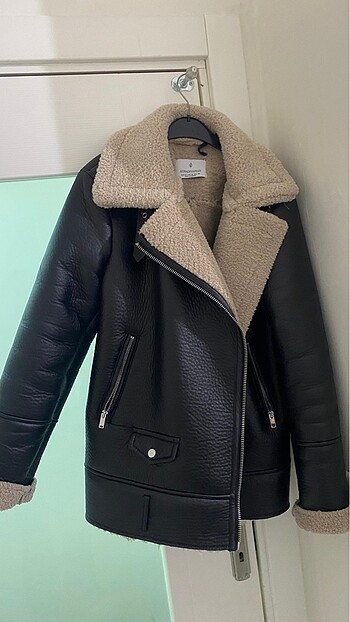 Deri kışlık içi yünlü Stradivarius ceket mont