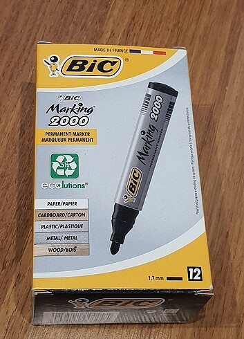 BIC Marker 2000 Yuvarlak Uçlu Permanent Markör, Siyah