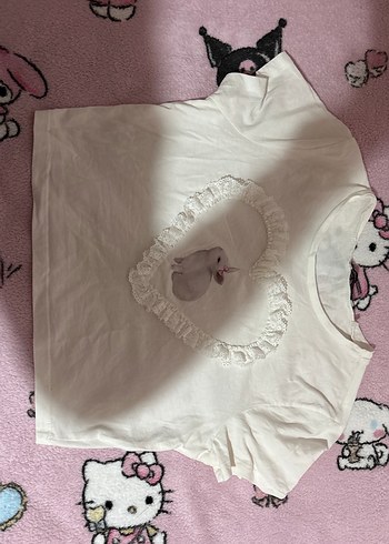 coquette dollette lolita üst crop tshirt - Görsel 4