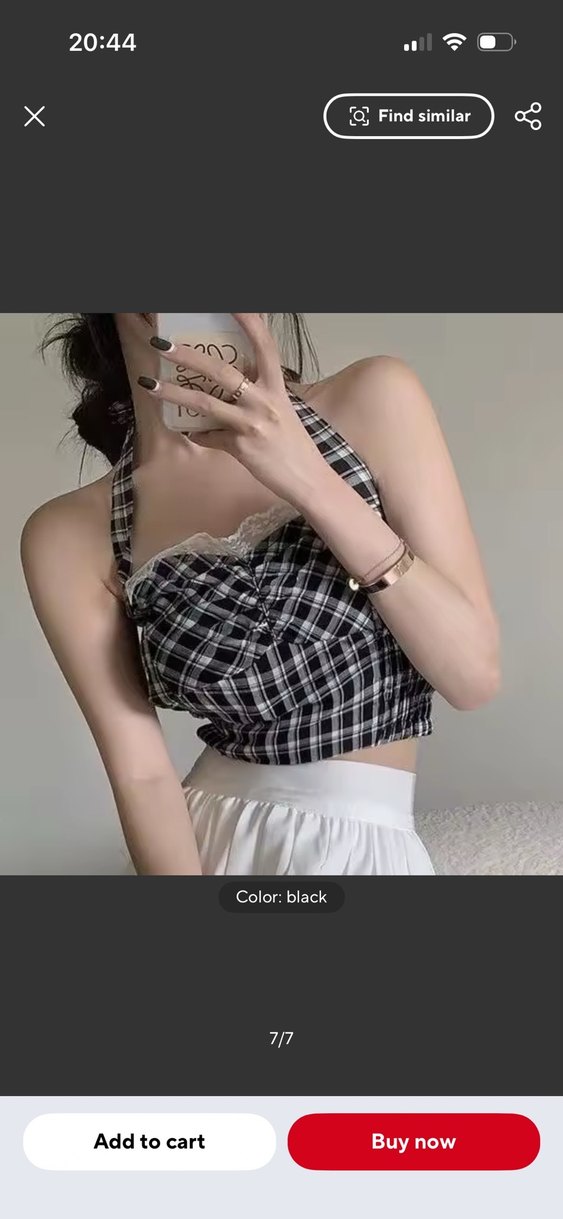 Dantelli Kareli Straplez Bustiyer - Görsel 5