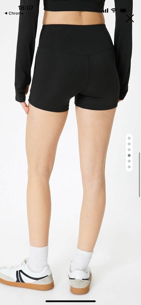 Siyah Mini Spor Şort - Görsel 4