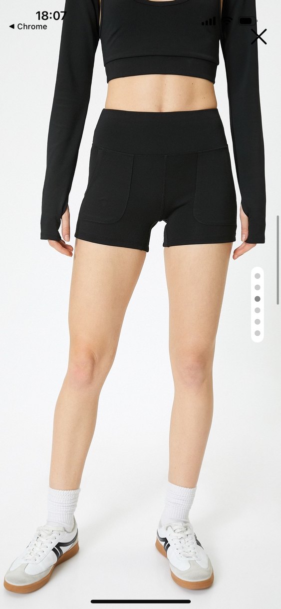 Siyah Mini Spor Şort - Görsel 3
