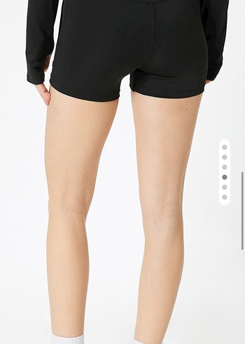 Siyah Mini Fit spor şort Tayt - Görsel 4