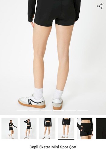 Siyah Mini Fit spor şort Tayt - Görsel 10