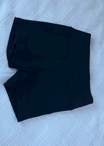 Siyah Mini Fit spor şort Tayt - Görsel 14