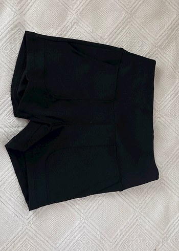 Siyah Mini Fit spor şort Tayt - Görsel 15