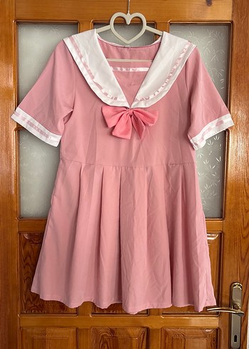 xs Beden Pembe seifiku anime kawaii cosplay Elbise