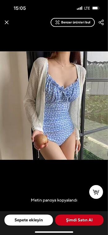 xs Beden Kawaii floral coquette mayo swimsuit