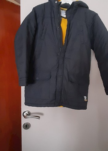 LC Waikiki Gri Erkek Çocuk Düğmeli Streetwear Mont