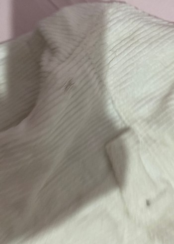 Zara Düğmeli Beyaz Keten Kadın Ceket