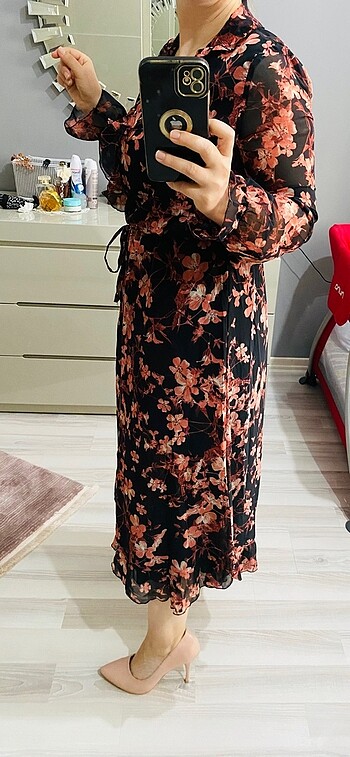 Zara Şifon Elbise