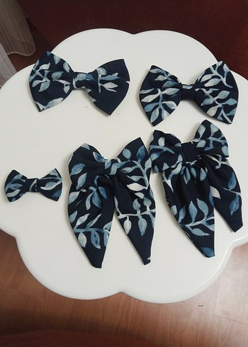 Bohem Tarzda Koyu Mavi Bağlamalı Erkek Papyonu - Görsel 4