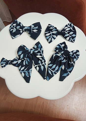 Bohem Tarzda Koyu Mavi Bağlamalı Erkek Papyonu - Görsel 2