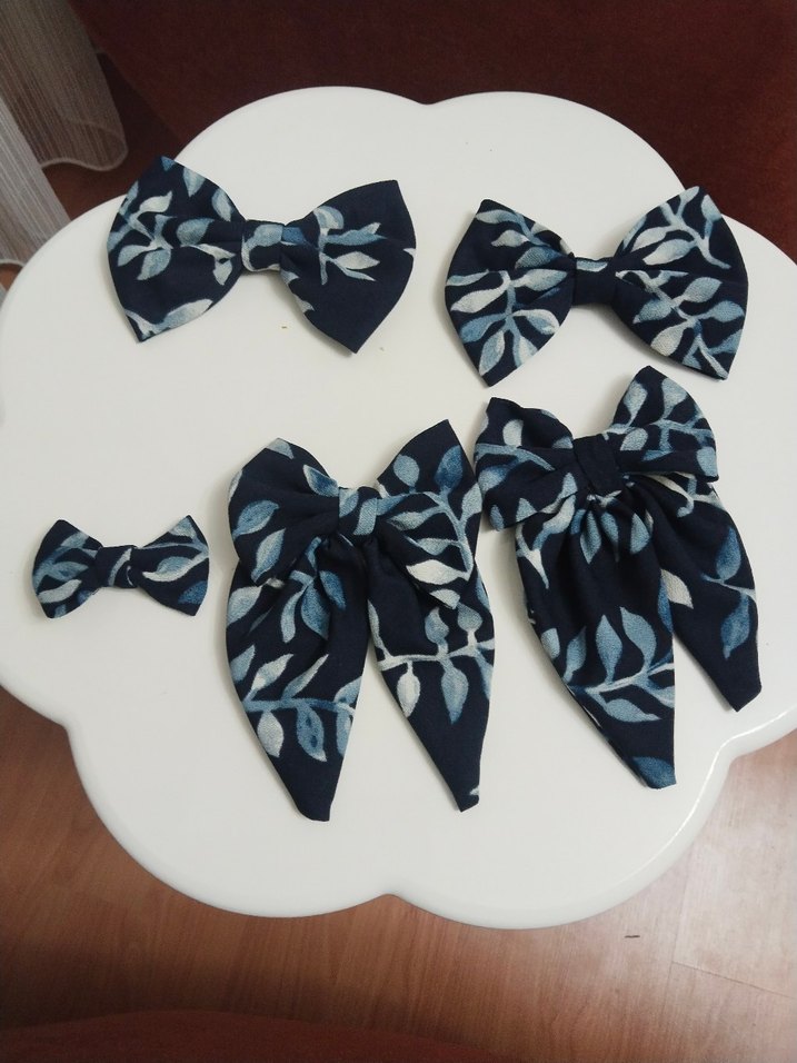 Bohem Tarzda Koyu Mavi Bağlamalı Erkek Papyonu - Görsel 4