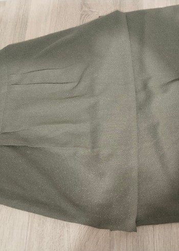 Gri Kolsuz Midi Hamile Elbisesi - Görsel 3