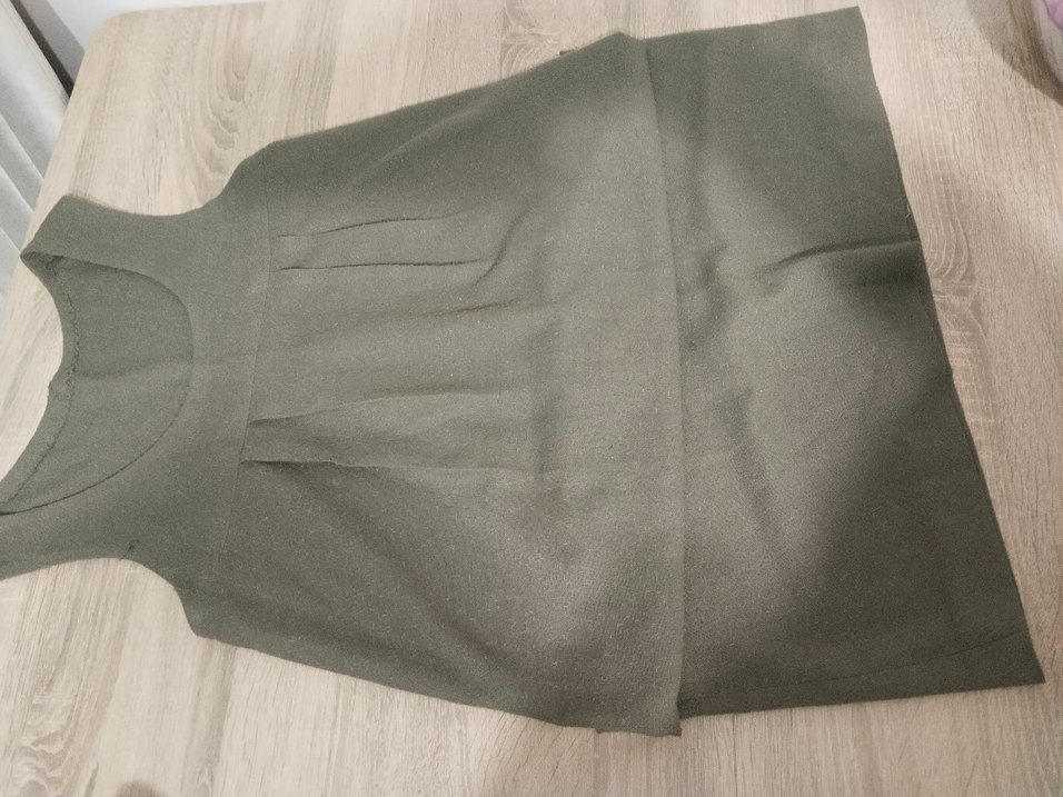 Gri Kolsuz Midi Hamile Elbisesi - Görsel 3