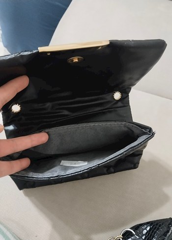 Siyah Deri Kadın Çanta - Görsel 3