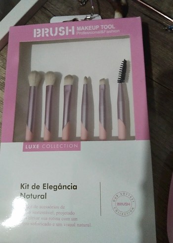 Doğal Görünümlü Pembe Makyaj Fırça Seti - Görsel 3